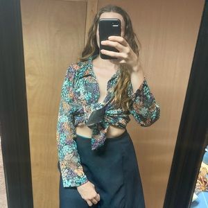 Vintage Floral Blouse